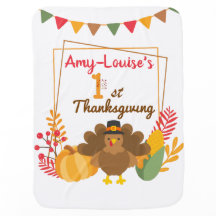 Cute Baby's 1st Thanksgiving Turkey Pumpkin
