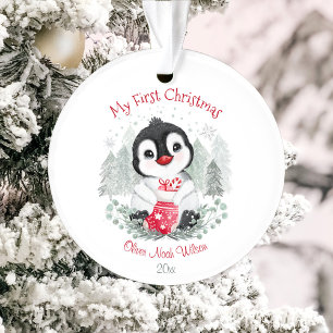 Cute Baby's First Christmas Acrylic Ornament