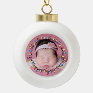 Cute baby's first christmas  ceramic ball christmas ornament