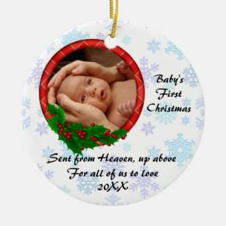 CUTE Baby's First Christmas Ceramic Tree Decoration