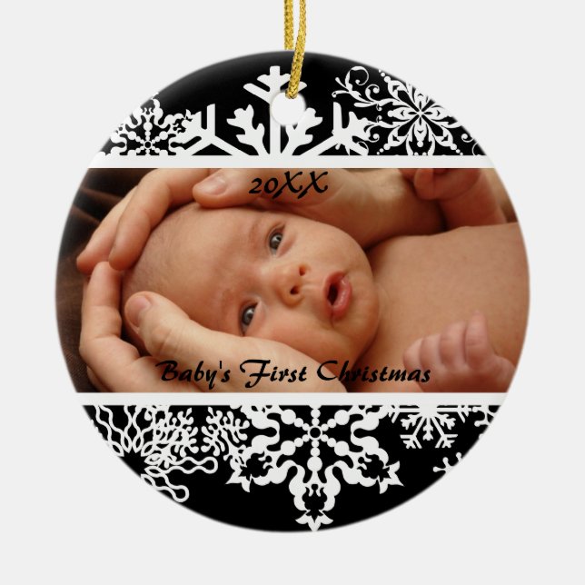 CUTE Baby's First Christmas Ceramic Tree Decoration (Front)