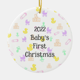 Cute Baby's First Christmas Ornament