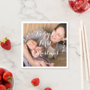 Cute Baby's First Christmas Paper Napkins