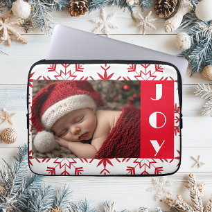 Cute Baby's First Christmas Photo Laptop Sleeve