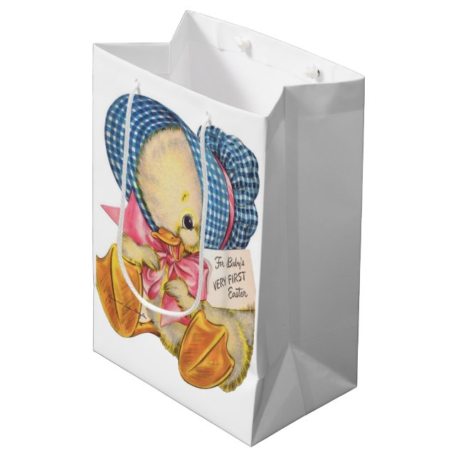 Cute baby's first Easter duck  Medium Gift Bag (Front Angled)