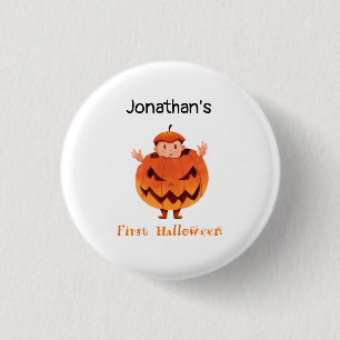 cute Baby's first Halloween Jack o Lantern 3 Cm Round Badge