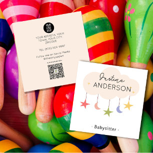 Cute Babysitter Business Card   Fun & Friendly i
