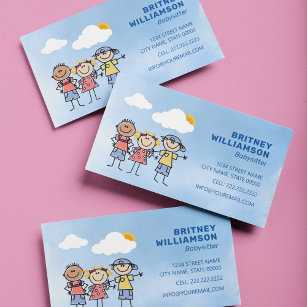 Cute Babysitter Childcare Business Card