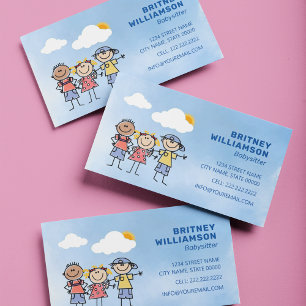 Cute Babysitter Childcare Business Card