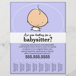 Cute Babysitting, day care, child care, tear sheet