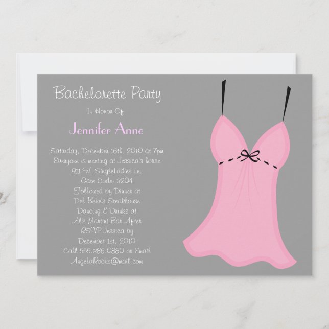 CUTE Bachelorette Party Design Invitation (Front)