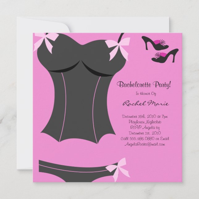 CUTE Bachelorette Party Designer Invites (Front)