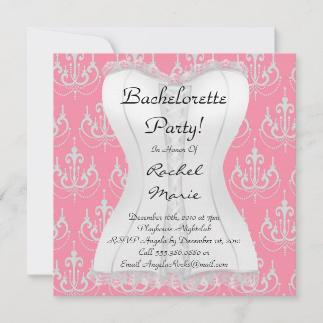CUTE Bachelorette Party Designer Invites (Front)