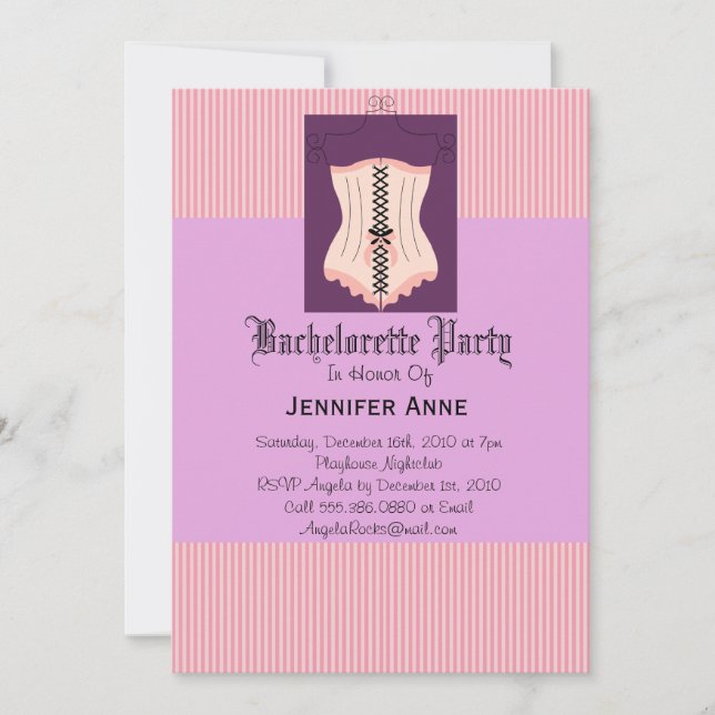 CUTE Bachelorette Party Designer Invites (Front)