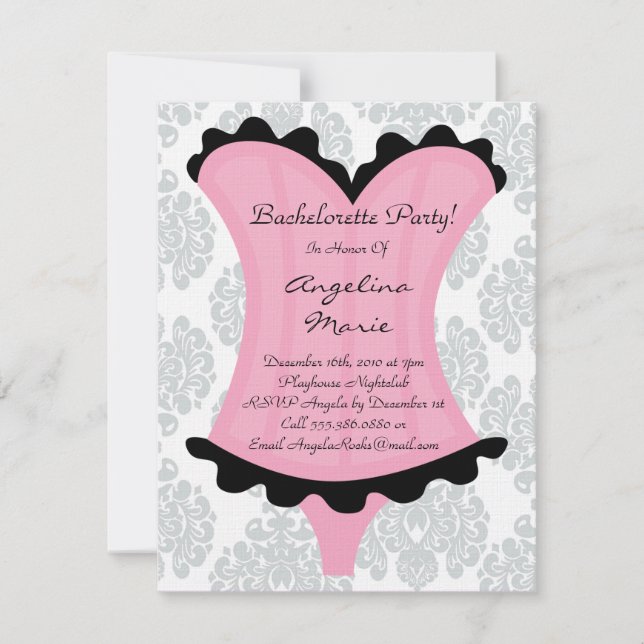 Cute Bachelorette Party Invitation (Front)