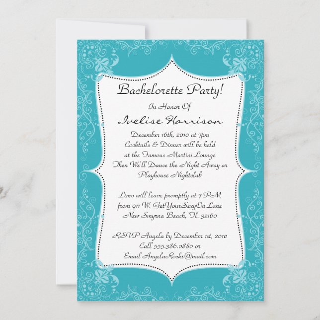 Cute Bachelorette Party Invitation (Front)