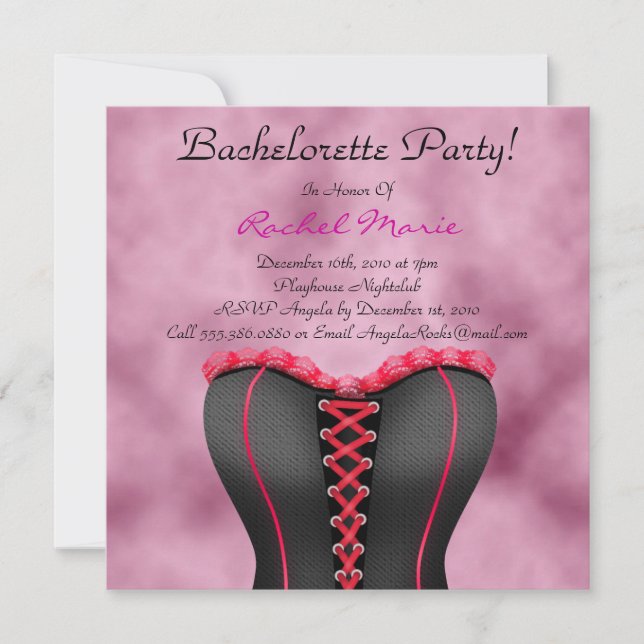 Cute Bachelorette Party Invitation (Front)