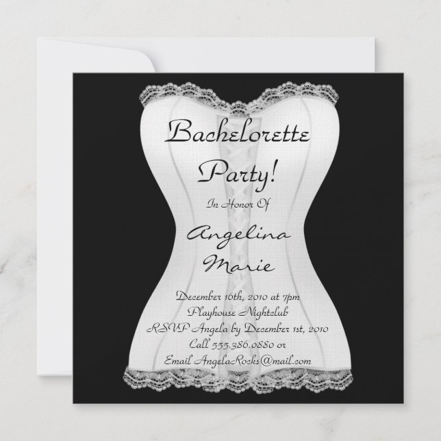 Cute Bachelorette Party Invitation (Front)