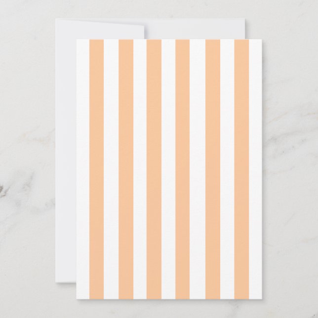 Cute Bachelorette Party Orange Striped Invitation (Front)