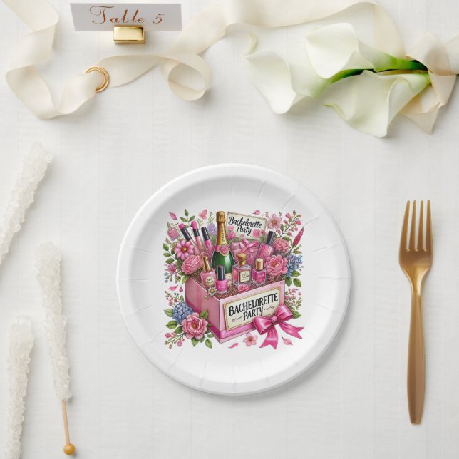 Cute Bachelorette party Paper Plate (Wedding)