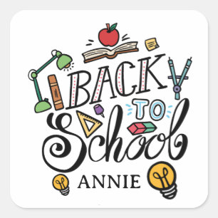 Cute Back to School Custom Sticker