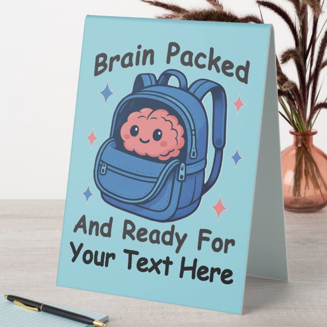 Cute Back-to-School Customisable “Brain Ready" (In SItu (Table))