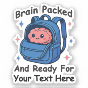 Cute Back-to-School Customisable “Brain Ready"