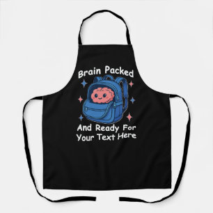 Cute Back-to-School Customisable “Brain Ready" Apron