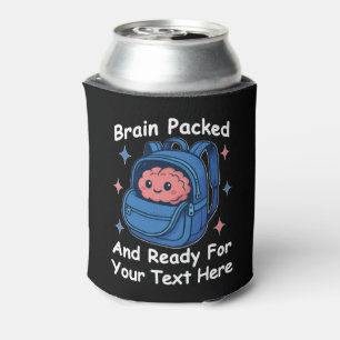 Cute Back-to-School Customisable “Brain Ready" Can Cooler