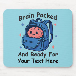 Cute Back-to-School Customisable “Brain Ready" Mouse Mat