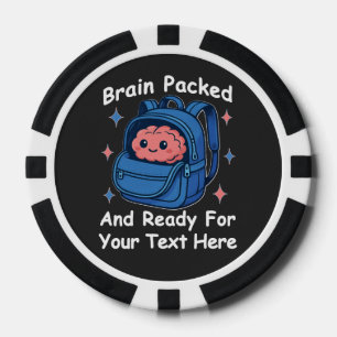 Cute Back-to-School Customisable “Brain Ready" Poker Chips