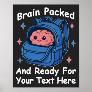 Cute Back-to-School Customisable “Brain Ready" Poster