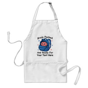 Cute Back-to-School Customisable “Brain Ready" Standard Apron