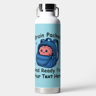 Cute Back-to-School Customisable “Brain Ready" Water Bottle