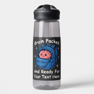 Cute Back-to-School Customisable “Brain Ready" Water Bottle