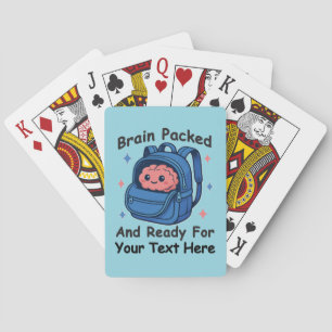 Cute Back-to-School Customizable “Brain Ready" Playing Cards