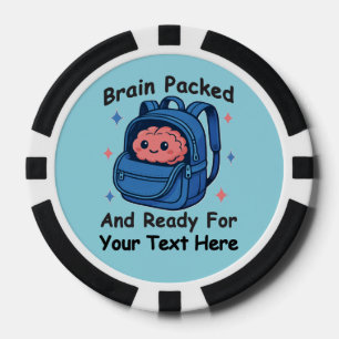 Cute Back-to-School Customizable “Brain Ready" Poker Chips