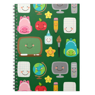 Cute Back to School Kawaii Classroom Supplies Notebook