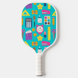 Cute Back to School Kawaii Classroom Supplies Pickleball Paddle