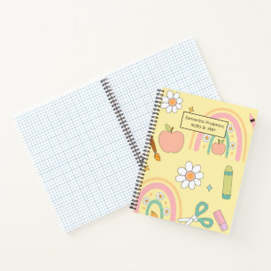 Cute Back to School Pattern    School Supplies  Notebook