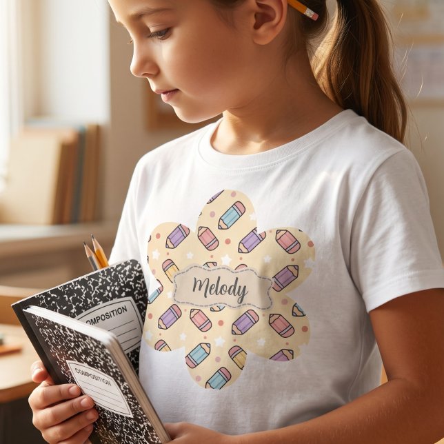 Cute Back to School Pencil Pattern  T-Shirt (Creator Uploaded)