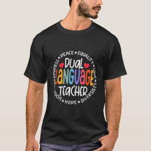 Cute Back To School Squad Team Dual Language Teach T-Shirt
