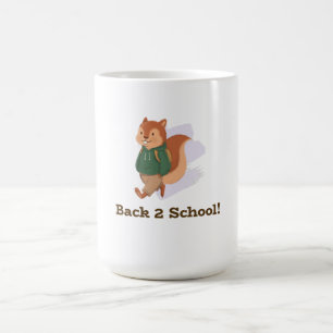 cute back to school  squirel design coffee mug