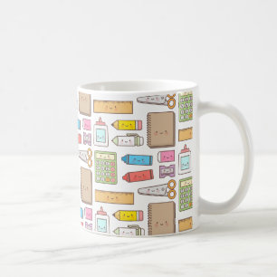 Cute Back to School Supplies Pattern Girls Mug