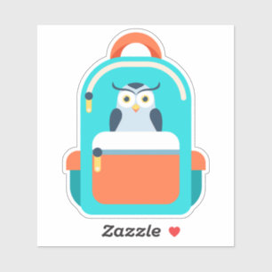 Cute Backpack School Sticker