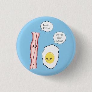 Cute Bacon and Egg Cartoon 3 Cm Round Badge