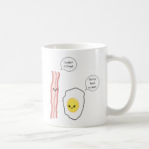Cute Bacon and Egg Cartoon Coffee Mug