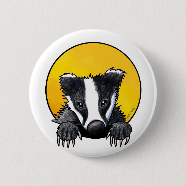 Cute Badger Button (Front)