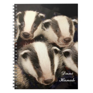 Cute Badger Cubs Notebook