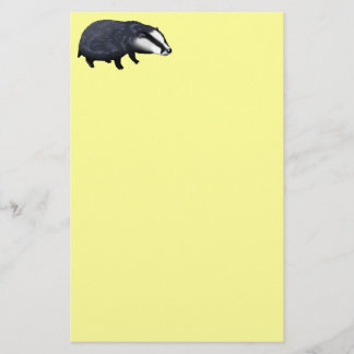 Cute badger stationery